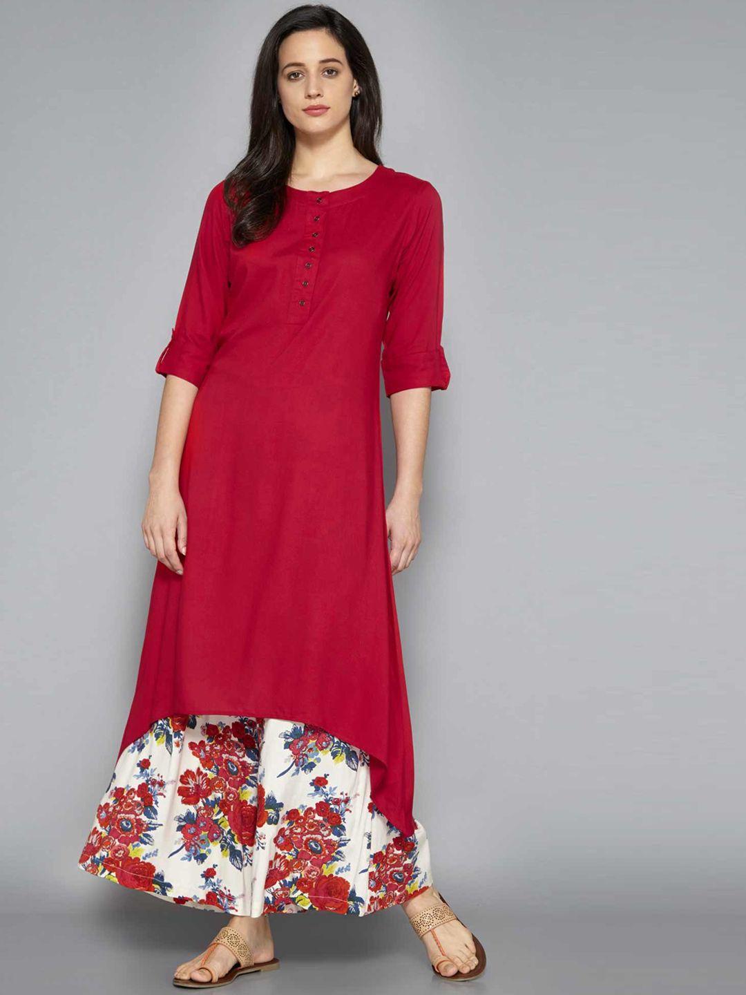 pistaa women red kurta