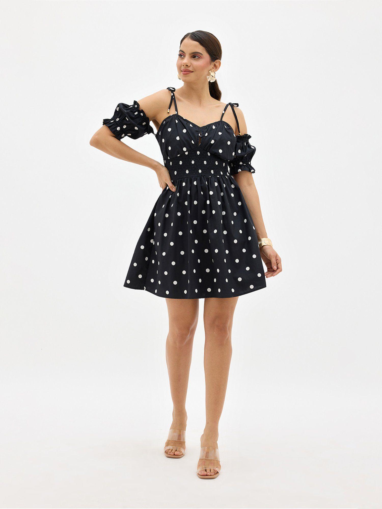 pixie comfy polka dress with detachable sleeves (set of 2)