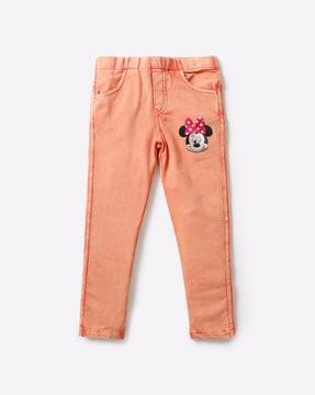 placement print minnie mouse track pants