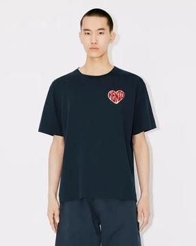 placement brand print oversize cotton t-shirt