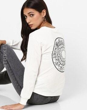 placement print crew-neck sweatshirt