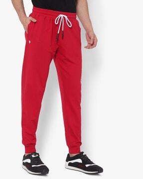 placement print joggers with drawstring