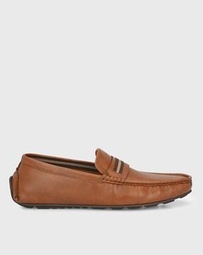 placement striped loafers