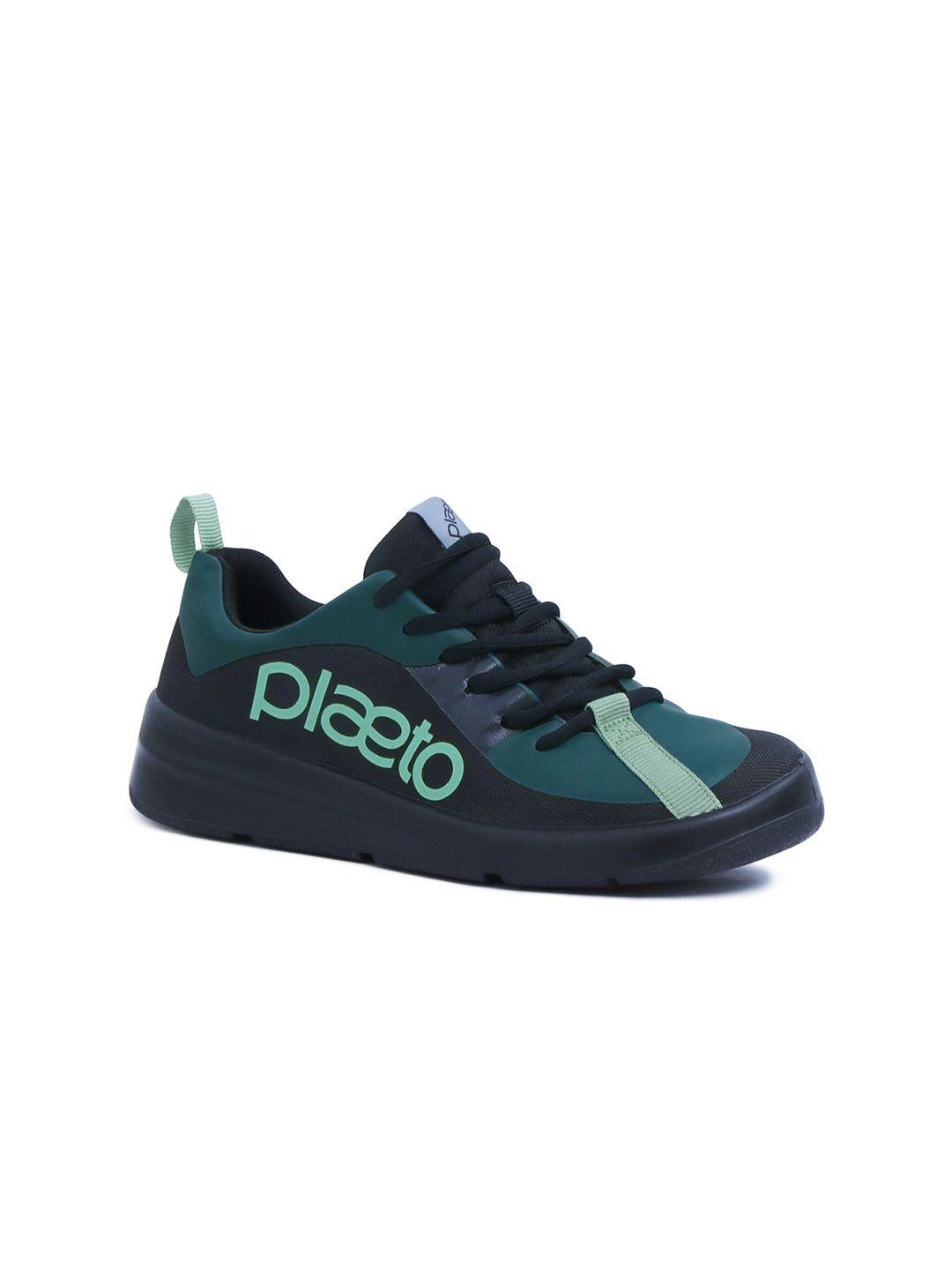 plaeto unisex drift black & green multiplay sneakers