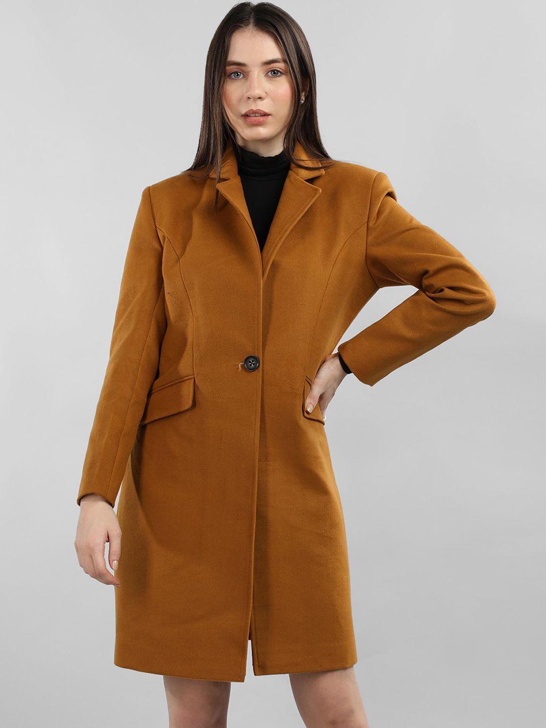 plagg longline notched lapel over coat