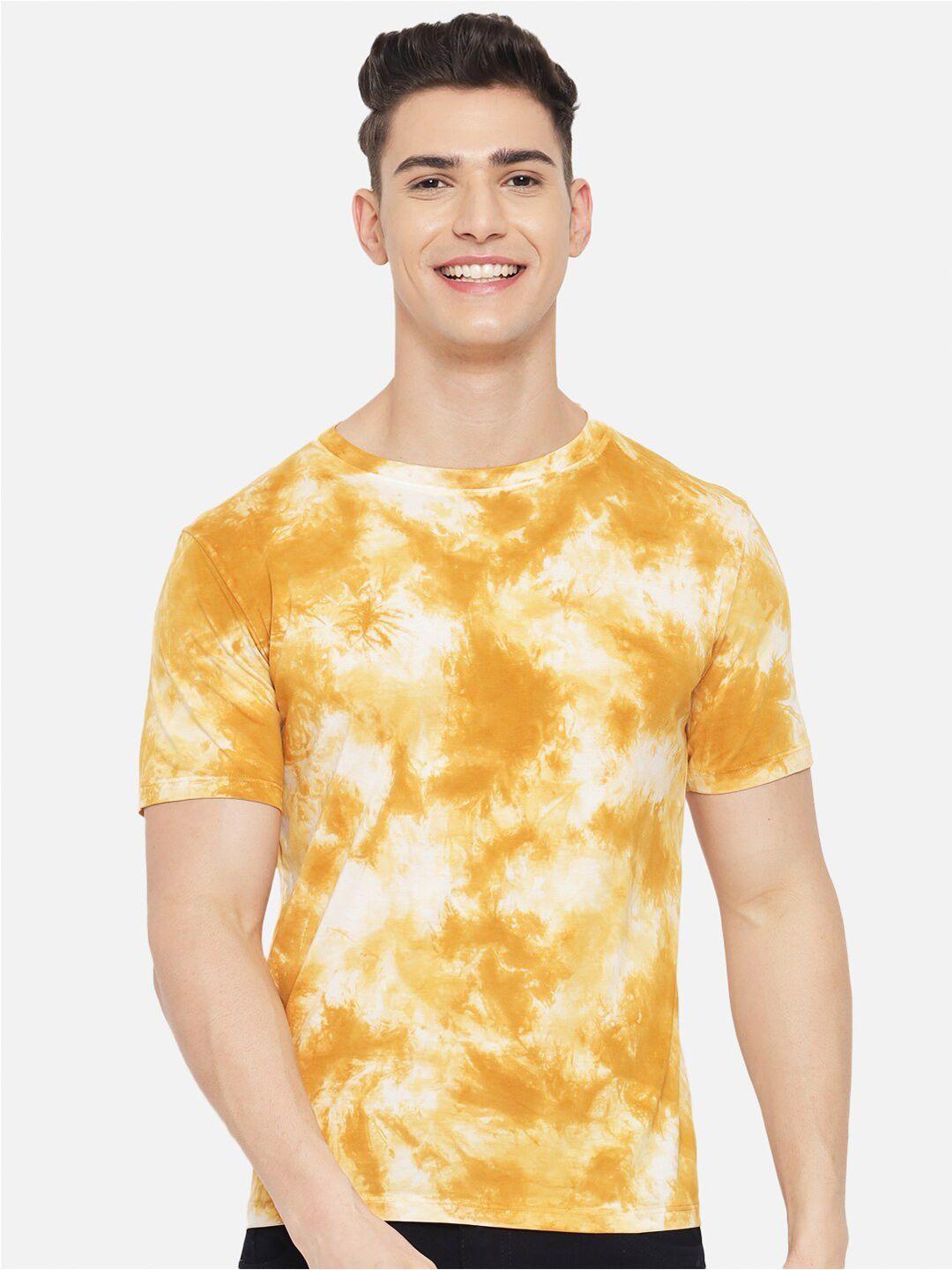 plagg men yellow & amber dyed t-shirt