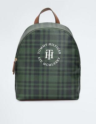 plaid check dome backpack
