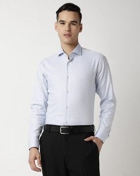 plaid regular fit cotton shirt