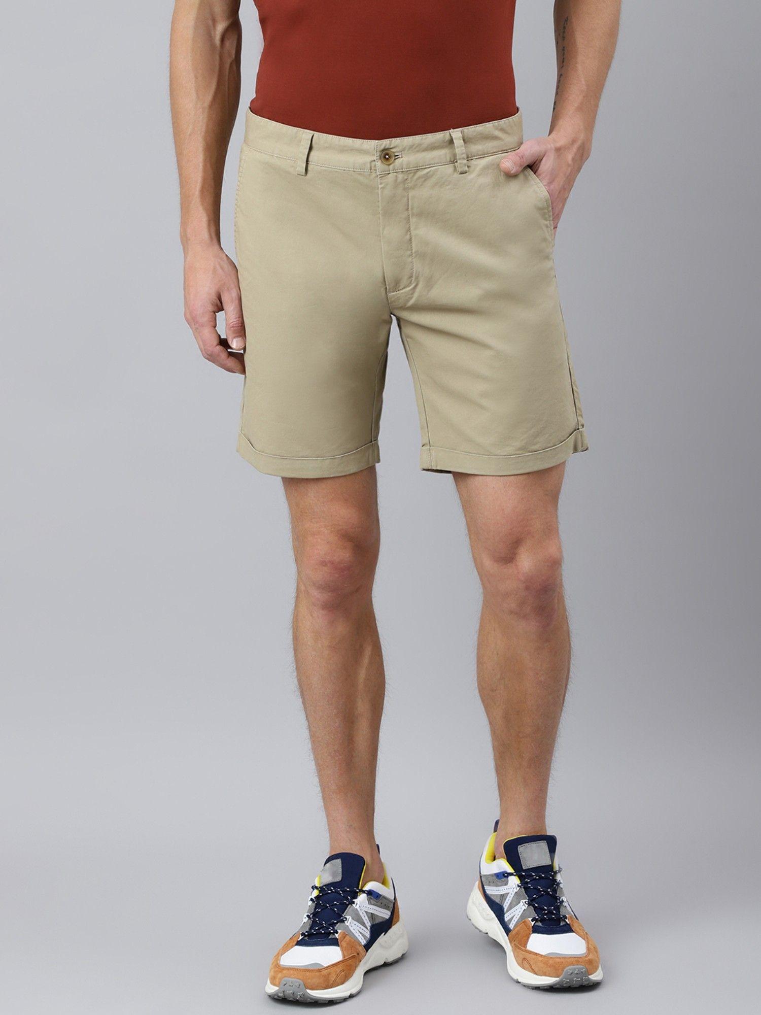 plain beige shorts