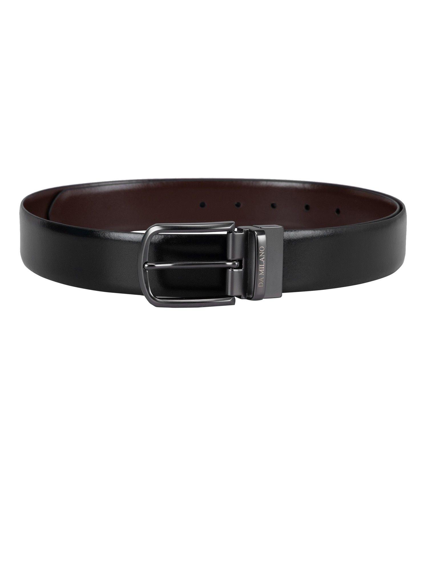 plain leather black & brown reversible belt bm-3193b-35r-olblkbrnpln