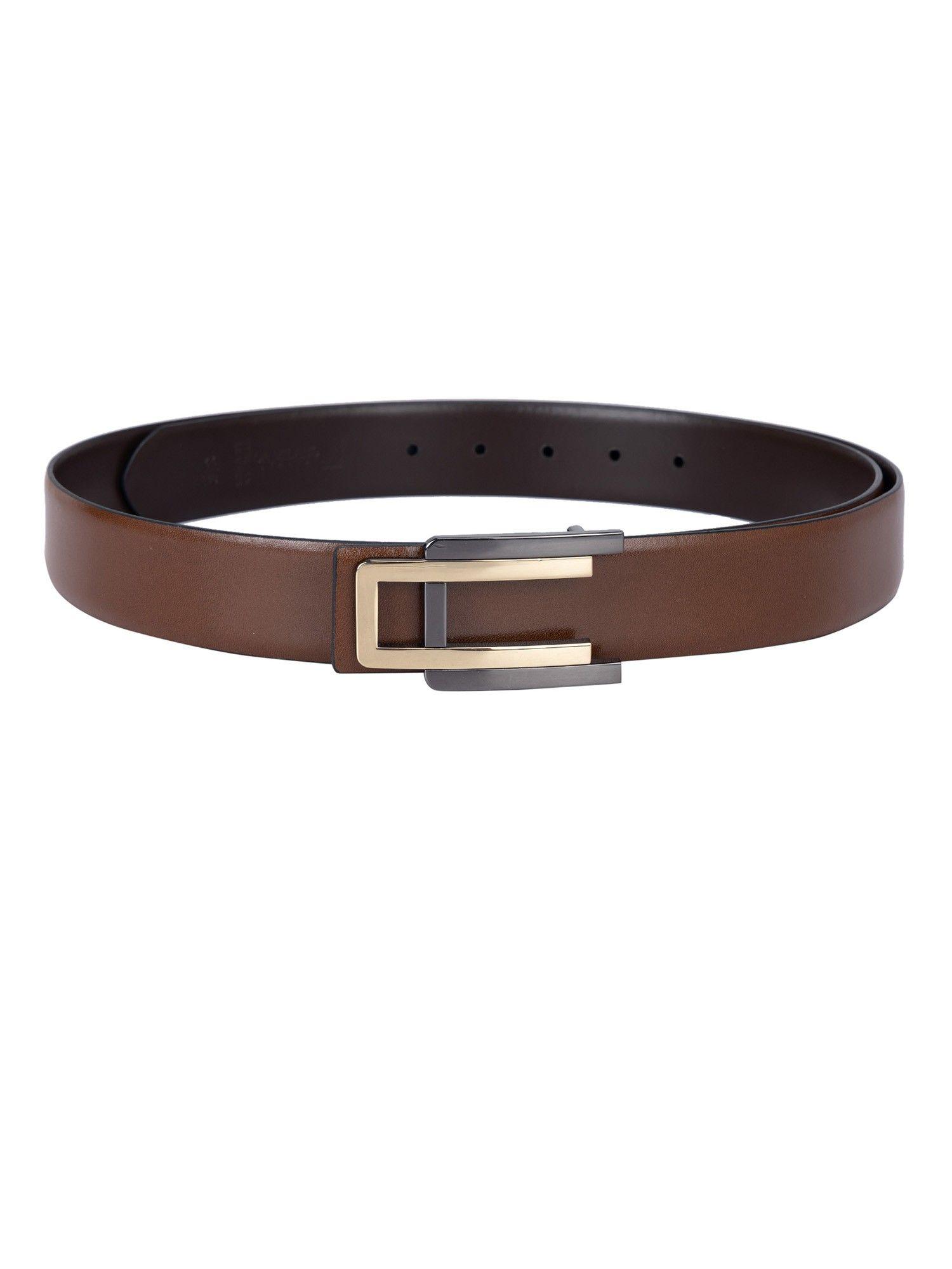 plain leather brown men belt bm-5118a-35-olconpln