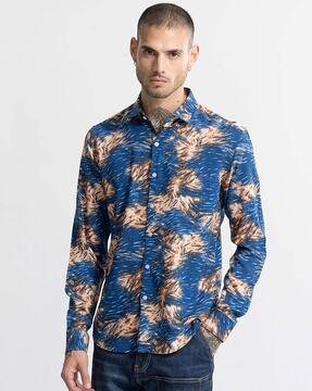 plankton printed slim fit shirt