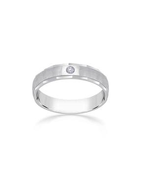 platinum diamond-studded ring
