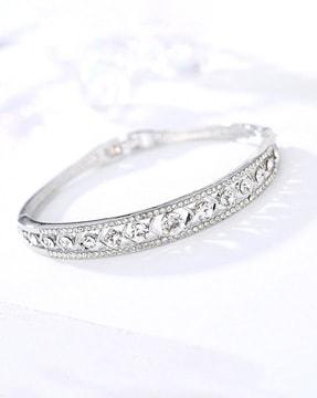 platinum-plated wrap bracelet