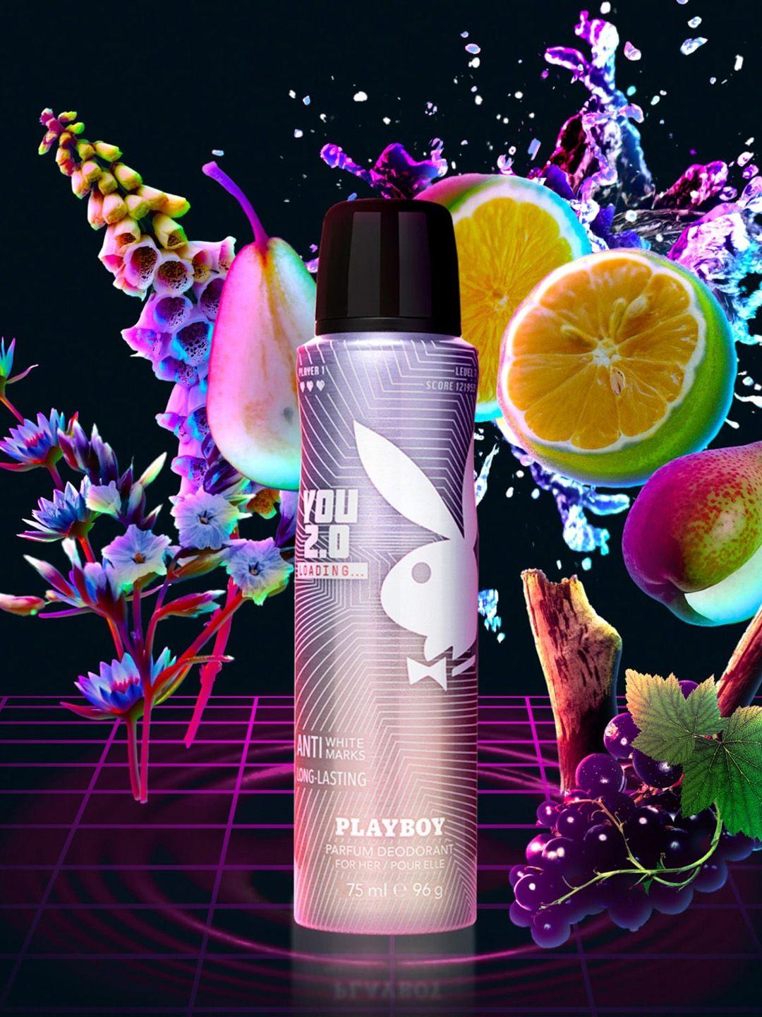 playboy you 2.0 loading long-lasting perfume deodorant spray - 75 ml