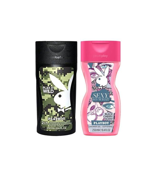 playboy play it wild and sexy so what shower gel combo