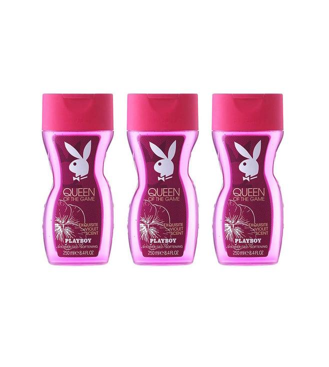 playboy queen of the game shower gel for women - pack of 3