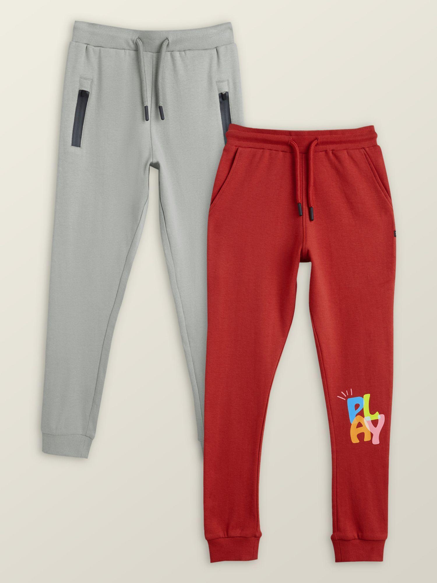 playmate cotton joggers for boys (pack of 2)