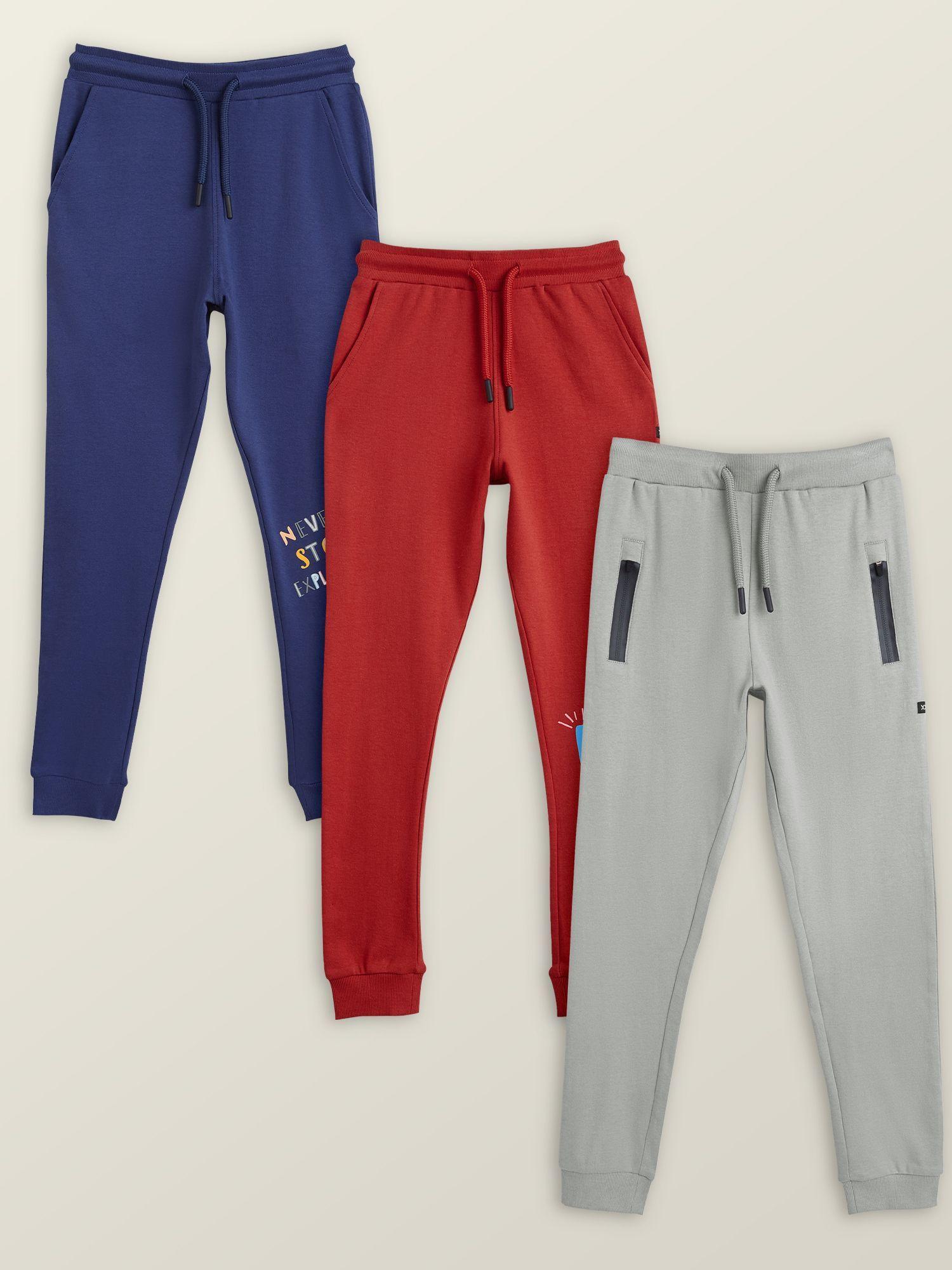 playmate cotton joggers for boys (pack of 3)