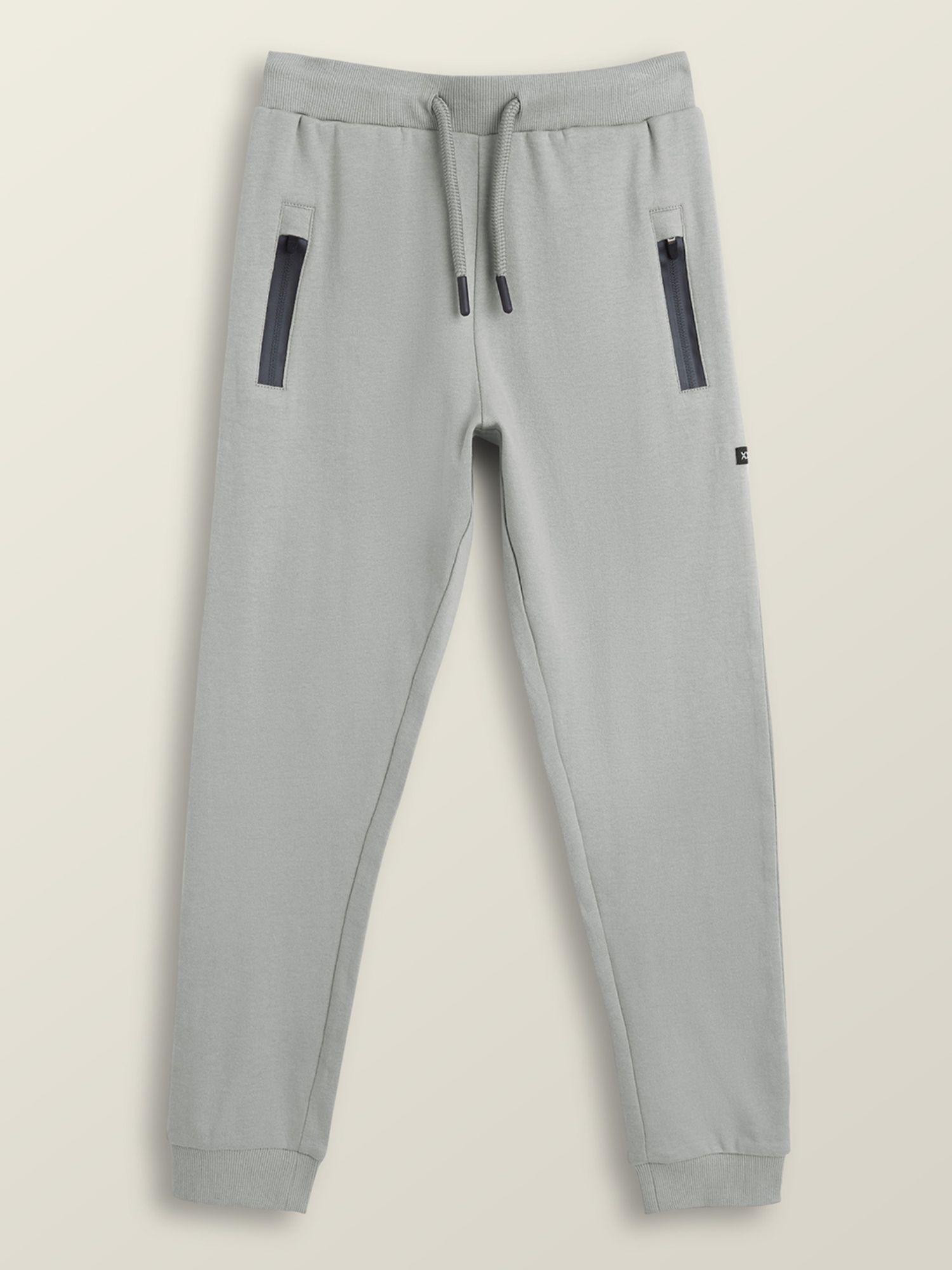 playmate cotton joggers for boys-grey