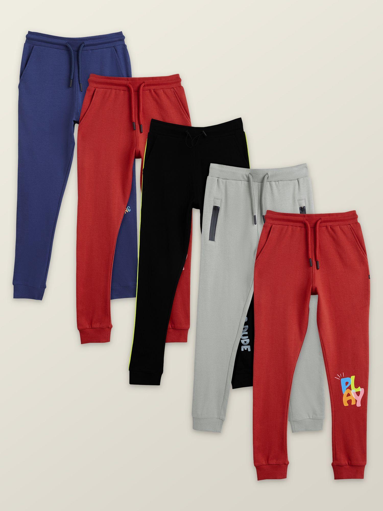 playmate cotton joggers for boys (pack of 5)
