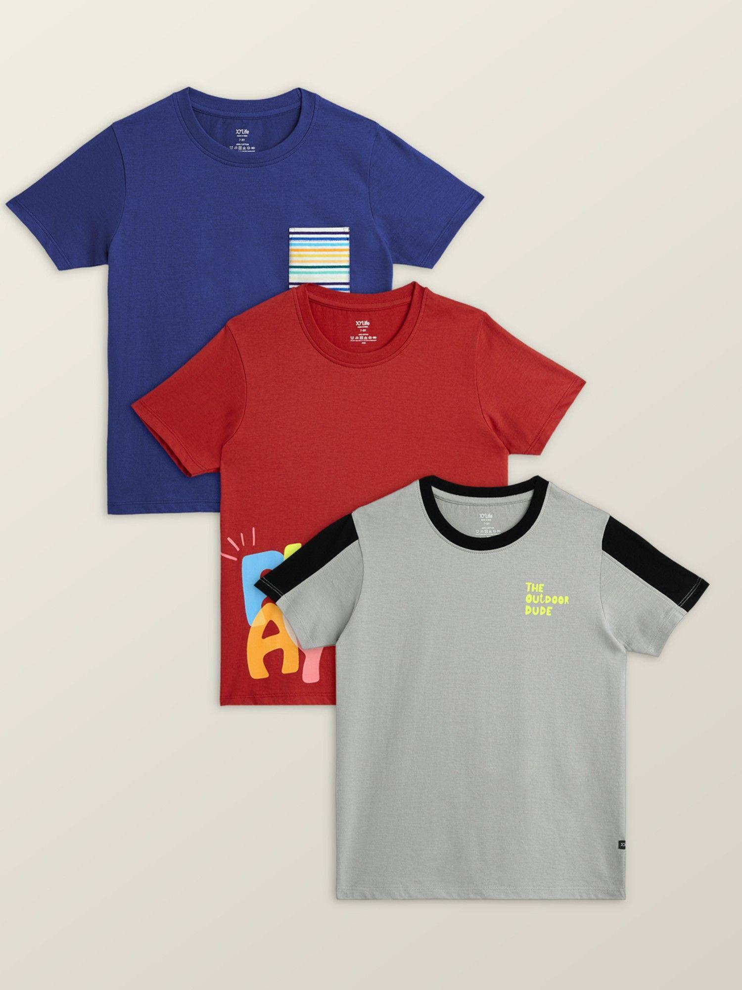 playmate cotton t-shirt for boy pack of 3 (set of 3)