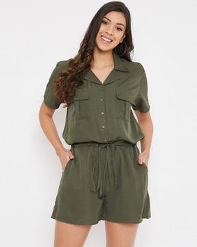 playsuit with short sleeves