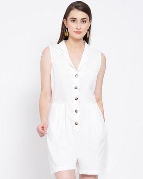 playsuit with button closure