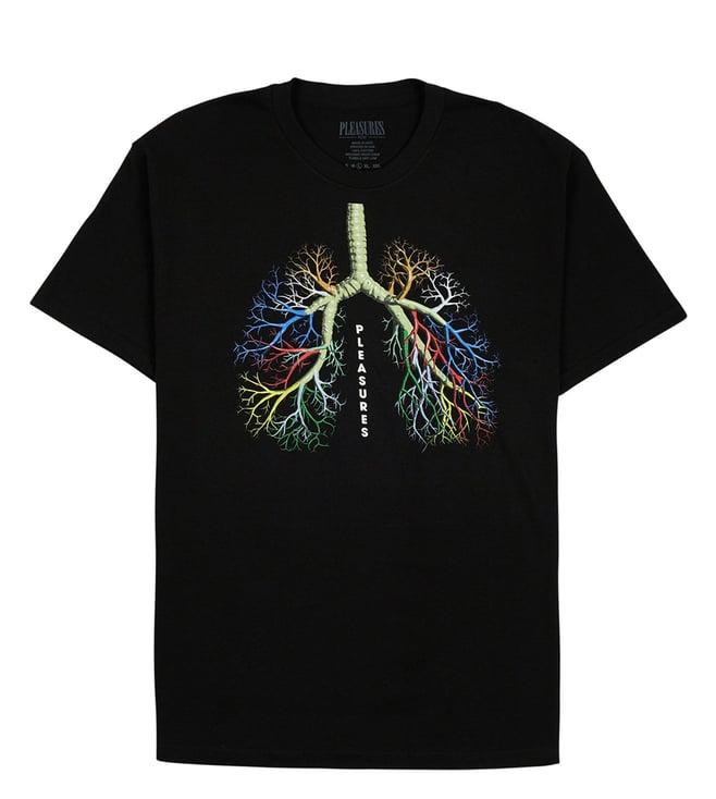 pleasures capsul x black breathe again printed regular fit t-shirt