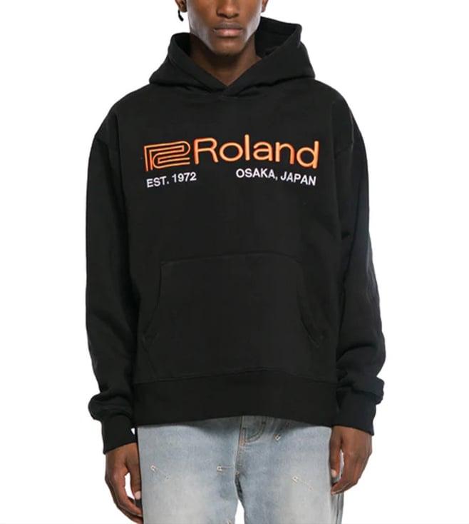 pleasures capsul x black roland printed relaxed fit hoodie