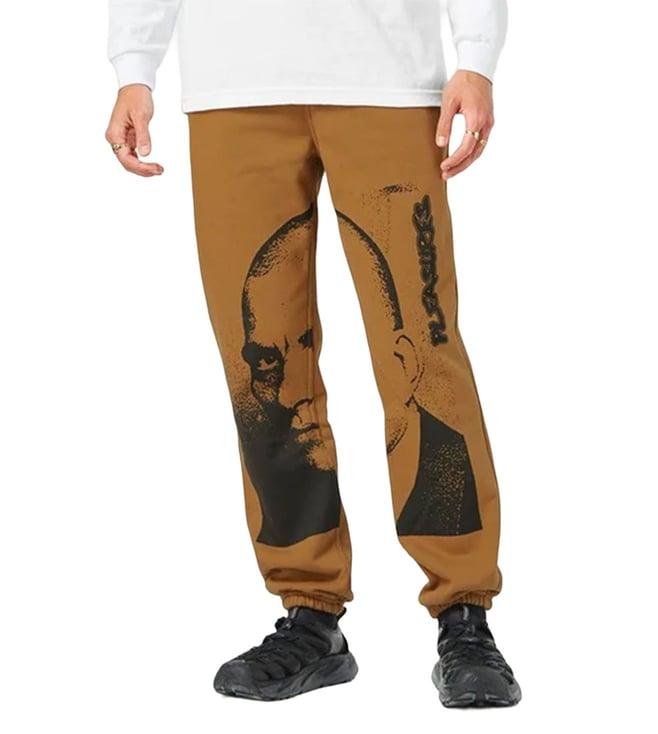 pleasures capsul x brown backbone print relaxed fit sweatpants