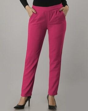 pleat-front relaxed fit trousers