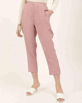 pleat-front trousers with insert pockets