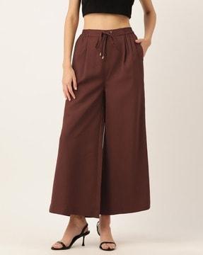 pleat front trousers with insert pockets
