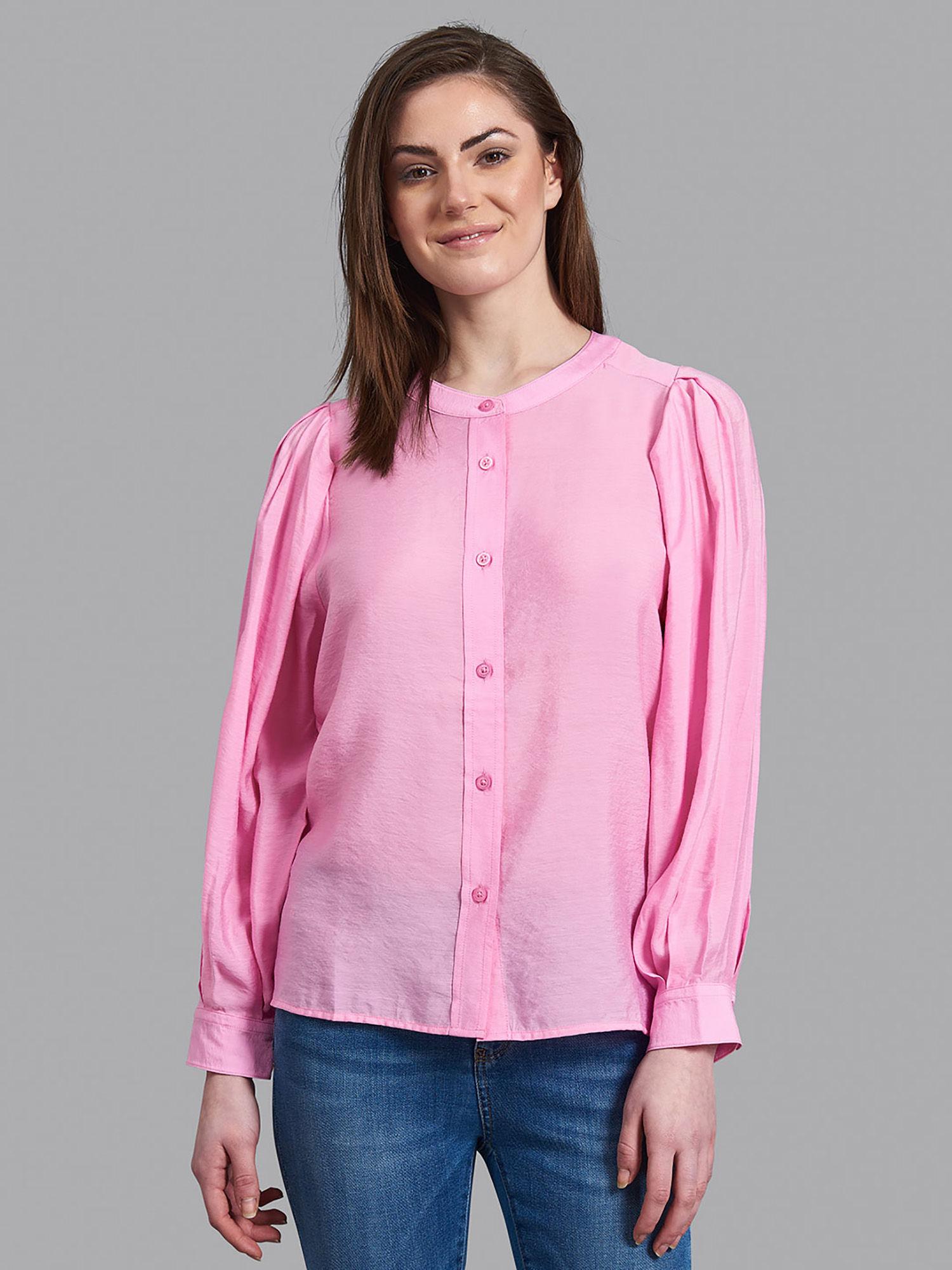 pleat sleeve poets blouse