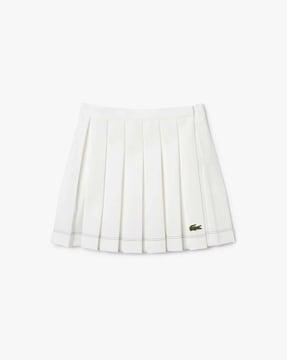 pleated a-line skirt