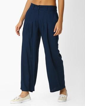 pleated ankle-length palazzos
