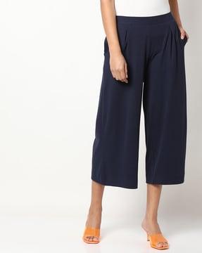 pleated culottes with insert pockets