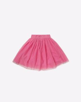 pleated flared skirt