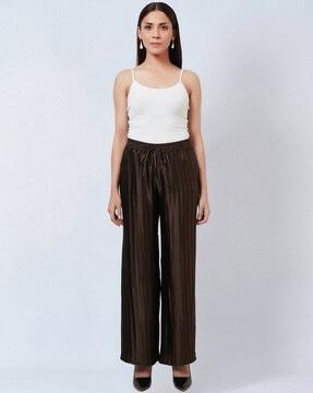 pleated high-rise pants