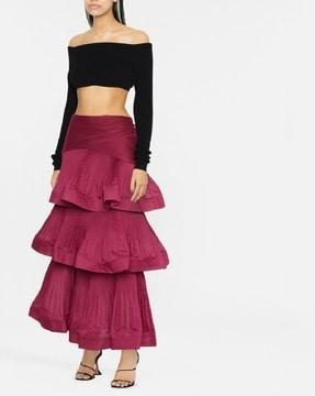 pleated-midi-tiered-skirt