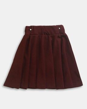 pleated a-line skirt