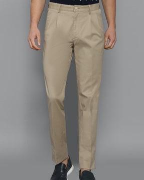 pleated chinos with insert pockets