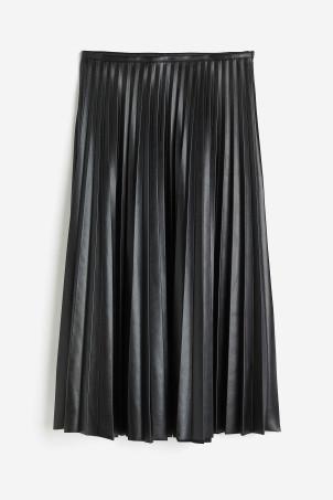 pleated coated skirt