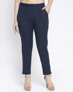 pleated cotton pants