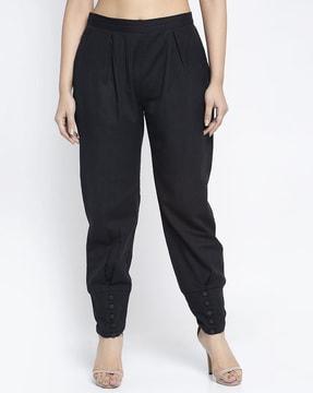 pleated cotton pants