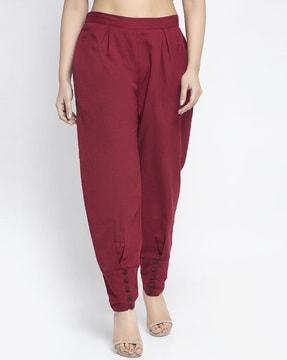 pleated cotton pants