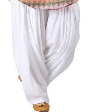 pleated cotton patiala pants