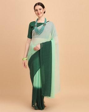 pleated georgette saree