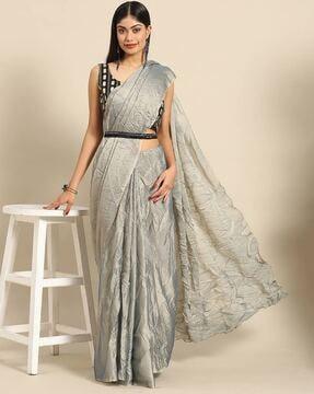 pleated georgette saree